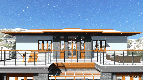 農(nóng)村三層新中式別墅設(shè)計圖戶型實用，造型設(shè)計上更加符合現(xiàn)代人對審美的要求