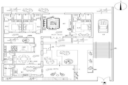 鄉(xiāng)村一層別墅設(shè)計圖，外觀小巧精致，透著中國傳統(tǒng)氣息