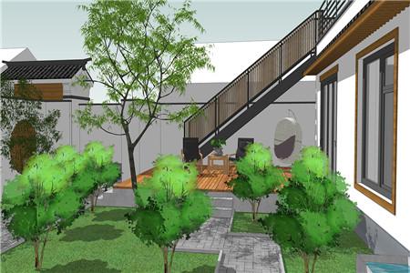 鄉(xiāng)村一層別墅設(shè)計圖，外觀小巧精致，透著中國傳統(tǒng)氣息