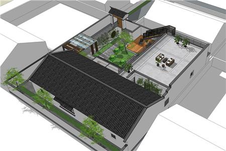 鄉(xiāng)村一層別墅設(shè)計圖，外觀小巧精致，透著中國傳統(tǒng)氣息