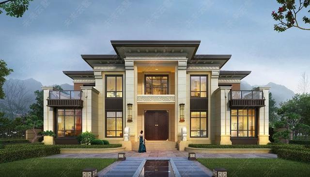 新中式別墅設(shè)計(jì)圖，建筑風(fēng)格給人一種非常舒適的感覺(jué)