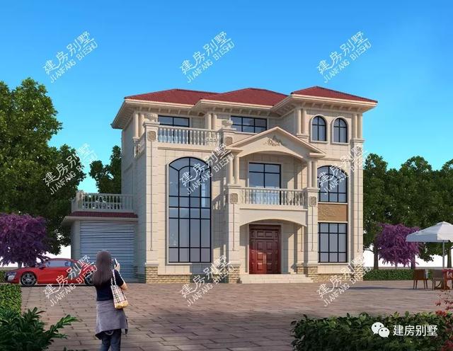 5棟風格不同的三層別墅設計圖，戶型南北通透