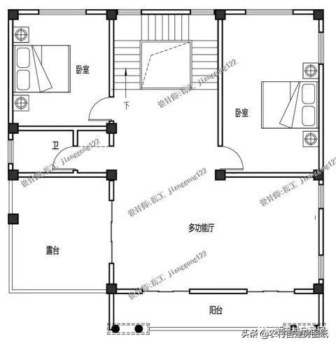 歐式三層農(nóng)村別墅設(shè)計圖，大氣又接地氣，非常方正大氣