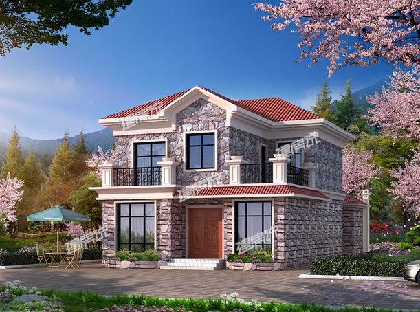 農(nóng)村最漂亮二層別墅設(shè)計圖，25萬就能建，圖紙看到快收藏了