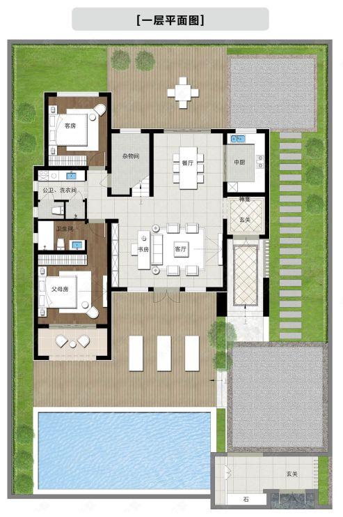 58.8萬新中式別墅設(shè)計(jì)圖紙，139.9㎡五室四廳