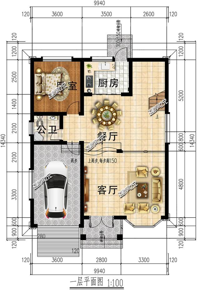 三層別墅設(shè)計(jì)圖，花34萬(wàn)建了棟，對(duì)象媽媽看完之后，叫我改口叫媽