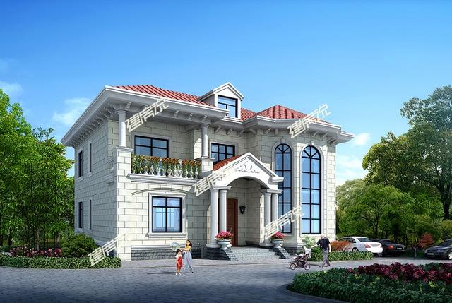 30萬的二層漂亮別墅設(shè)計圖，建棟每人敢說你家房子土