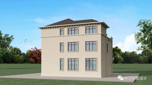 開間13米的復(fù)式三層鄉(xiāng)村別墅設(shè)計圖，7臥6衛(wèi)，建在老家很風(fēng)光