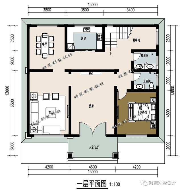 開間13米的復(fù)式三層鄉(xiāng)村別墅設(shè)計圖，7臥6衛(wèi)，建在老家很風(fēng)光