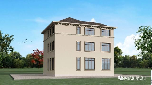 開間13米的復(fù)式三層鄉(xiāng)村別墅設(shè)計圖，7臥6衛(wèi)，建在老家很風(fēng)光