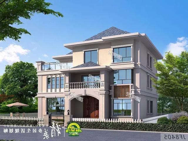 16X15三層歐式別墅設(shè)計(jì)圖，娛樂室+露臺+衣帽間，住的寬敞又舒適