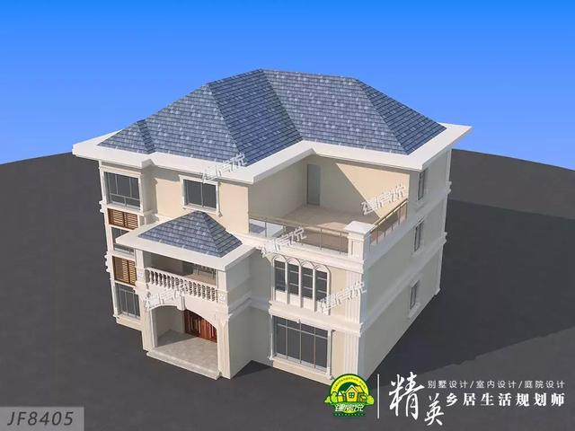 16X15三層歐式別墅設(shè)計(jì)圖，娛樂室+露臺+衣帽間，住的寬敞又舒適