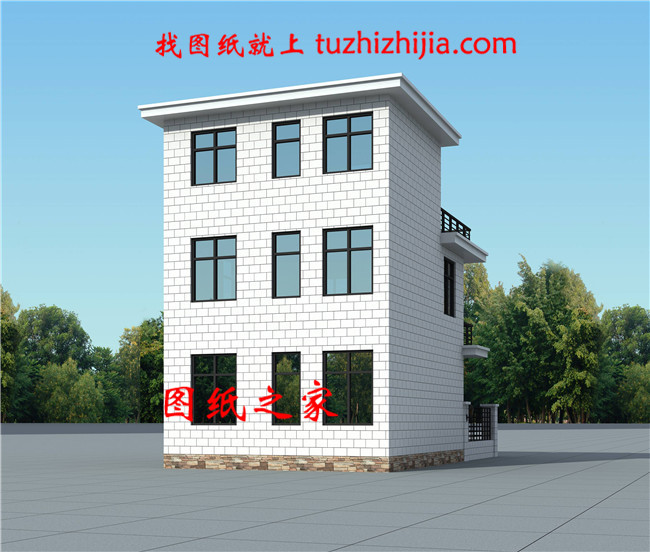 農(nóng)村三層15萬自建房圖，占地60多平米，小戶型別墅