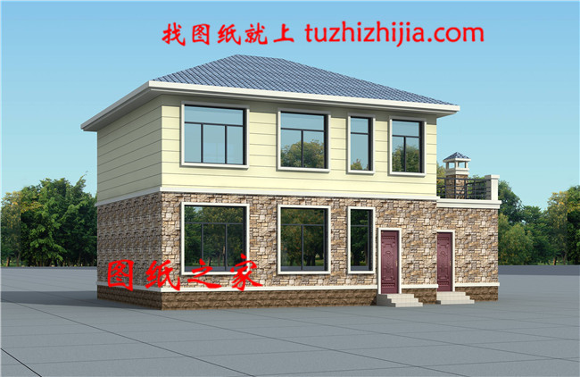 農(nóng)村27萬(wàn)二層自建別墅設(shè)計(jì)圖，占地140平米左右，戶型極好