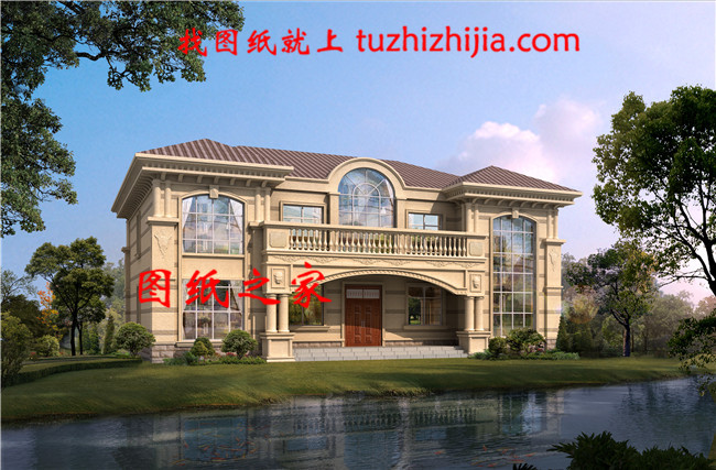 50萬左右農(nóng)村豪華二層別墅 ，大廳中空，外觀精美獨特