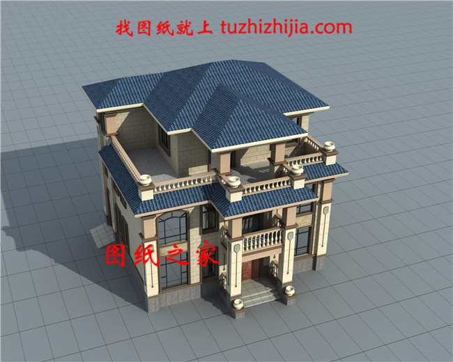 一層一戶歐式三層豪華別墅，三室兩廳一廚兩衛(wèi)一