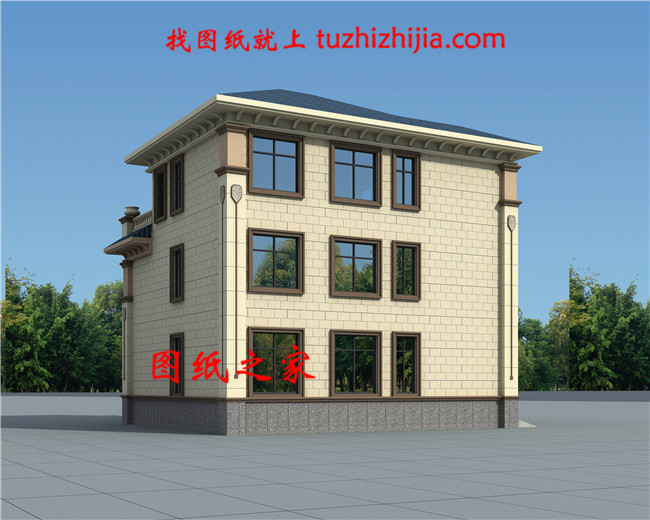 一層一戶歐式三層豪華別墅，三室兩廳一廚兩衛(wèi)一