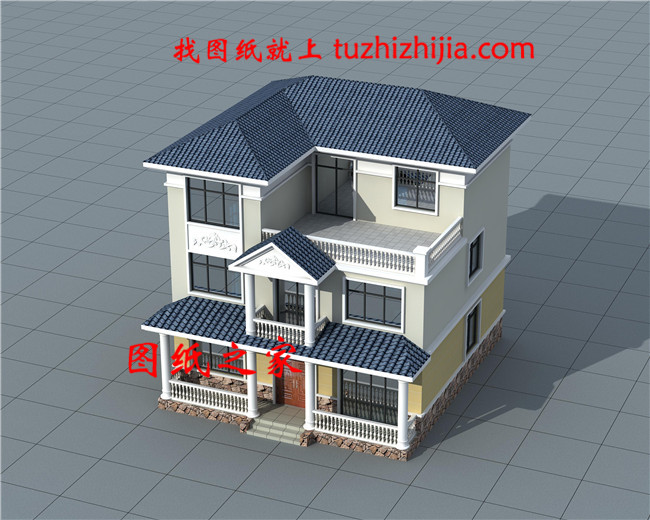 140平米二層半帶露臺(tái)別墅圖片及圖紙，戶型極佳