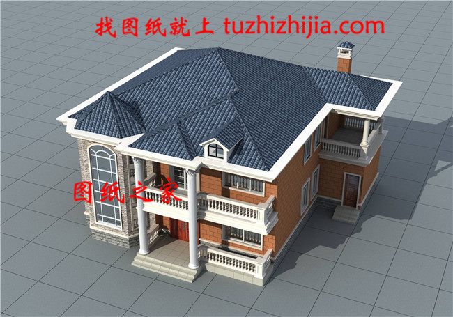 最新五十萬農(nóng)村二層別墅設(shè)計圖紙，客廳中空