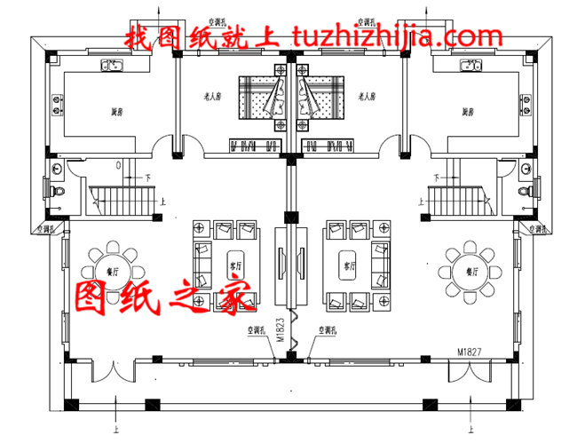 最新設(shè)計出圖的三層雙拼自建房圖片，占地260平方米