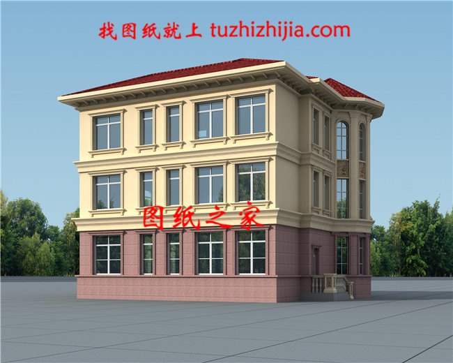 最好看的新款農(nóng)村三層復(fù)式別墅設(shè)計(jì)圖片