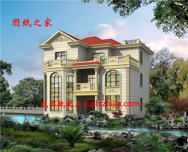 本戶型為歐式三層的獨(dú)棟別墅，占地140平方米