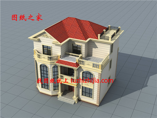 本戶型為歐式三層的獨(dú)棟別墅，占地140平方米