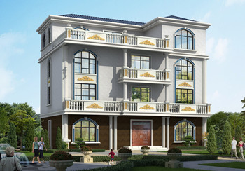 2024農(nóng)村四層樓房外形設(shè)計(jì)圖自建房，占地150平米左右