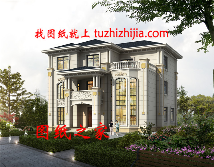 最新內(nèi)設(shè)茶品區(qū)三層農(nóng)村別墅，占地196平方米左右