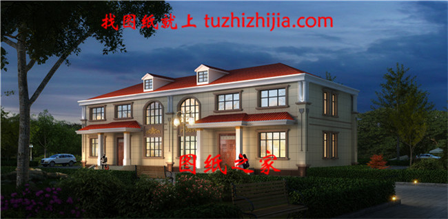 簡單大氣二層雙拼樓房、兩兄弟聯(lián)拼別墅房屋設(shè)計圖