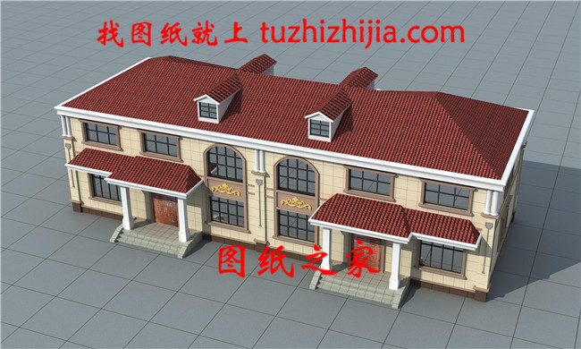 簡單大氣二層雙拼樓房、兩兄弟聯(lián)拼別墅房屋設(shè)計圖