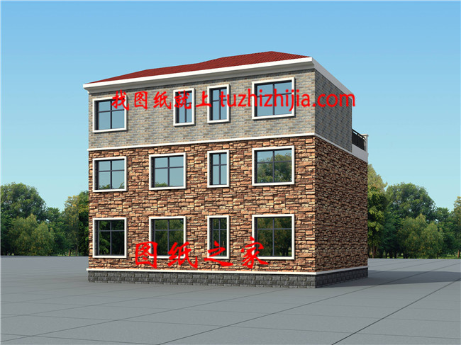  現(xiàn)代簡(jiǎn)約帶大露臺(tái)和書房三層鄉(xiāng)村別墅