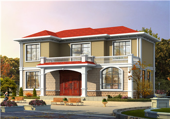 經濟實惠的二層簡單自建房別墅戶型圖，施工簡單