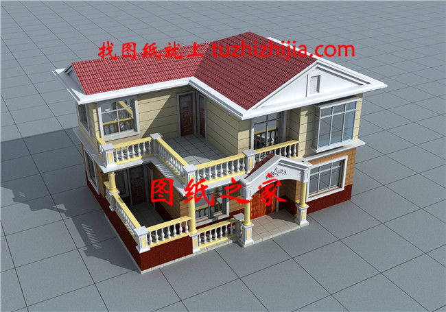 現(xiàn)代簡(jiǎn)約時(shí)尚二層帶超大露臺(tái)農(nóng)村別墅