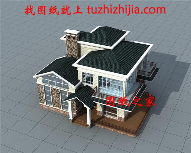 帶小煙囪的兩層鄉(xiāng)村自建房，外型設(shè)計是個性時尚簡歐風(fēng)