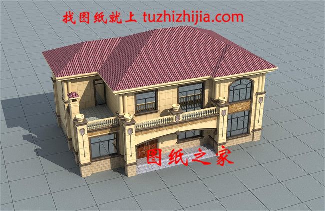 170平方米農(nóng)村兩層小別墅設計圖紙帶外觀圖