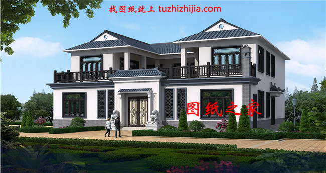 300平方二層半別墅設(shè)計(jì)圖紙方案（效果圖+施工圖）