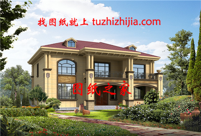 170平方米歐式二層自建別墅設(shè)計(jì)圖