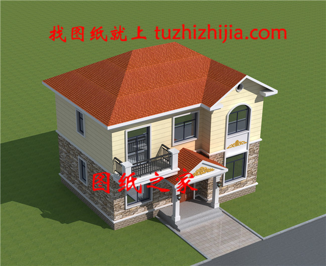 新農村二層房屋設計圖紙（全套建筑施工圖紙+外觀效果圖)