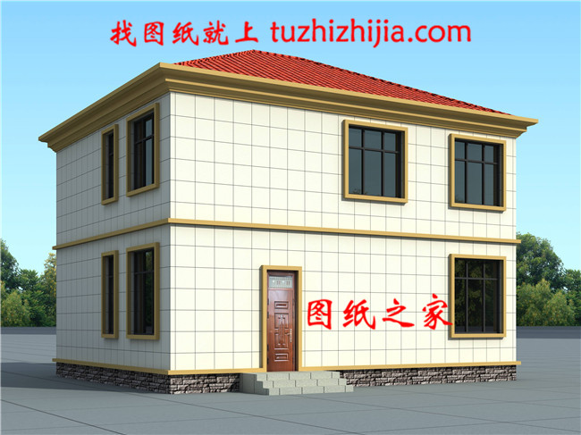 農(nóng)村二層樓房設(shè)計(jì)圖紙，含全套設(shè)計(jì)方案（施工圖+效果圖)