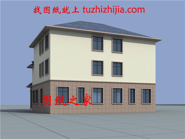   2019帶車庫三層雙拼別墅房屋設(shè)計圖，配色淡雅低調(diào)