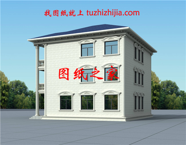 150平方米的新農(nóng)村自建三層小別墅設(shè)計施工圖紙及效果圖