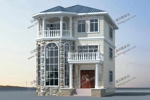 農(nóng)村小開間別墅設(shè)計圖，帶旋轉(zhuǎn)樓梯，挑空客廳，非常漂亮