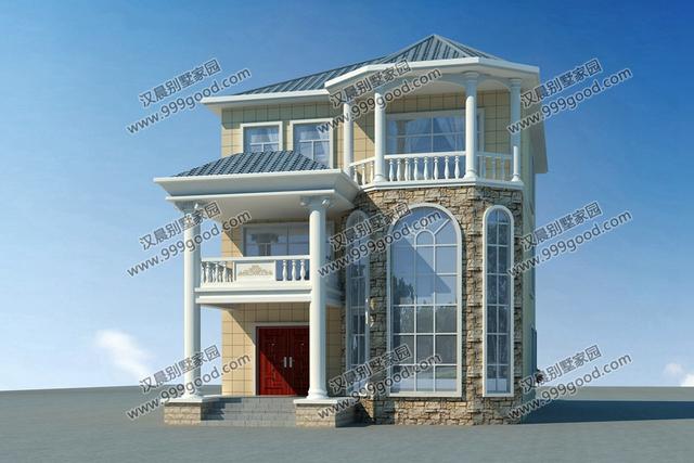 農(nóng)村小開間別墅設(shè)計圖，帶旋轉(zhuǎn)樓梯，挑空客廳，非常漂亮