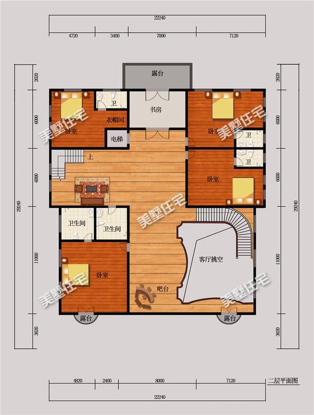這棟歐式別墅設(shè)計圖十分豪氣，造型精美，建成似城堡，美呆了！