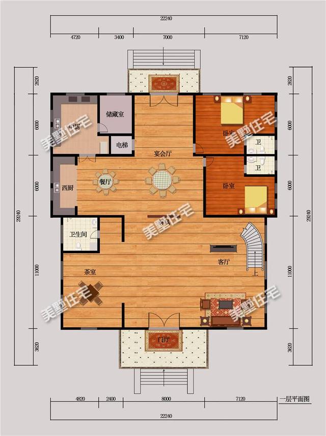 這棟歐式別墅設(shè)計圖十分豪氣，造型精美，建成似城堡，美呆了！