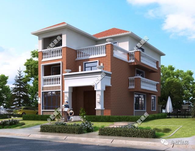 開間小的農(nóng)村三層別墅設(shè)計(jì)圖，經(jīng)典沉穩(wěn)不失大氣，最適合農(nóng)村建造