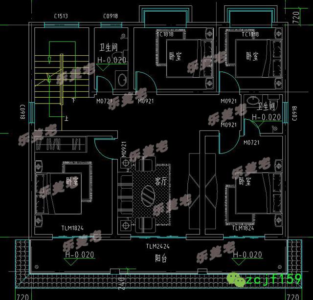 兩款平屋頂別墅設(shè)計(jì)圖紙，外觀漂亮，戶型簡(jiǎn)單大方，適合農(nóng)村建造