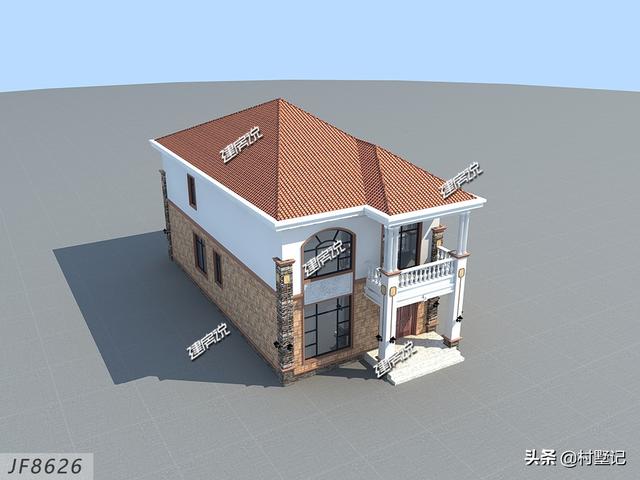 小宅基地照樣可以蓋別墅，現(xiàn)推一款面寬8米的二層別墅設計圖，時尚美觀