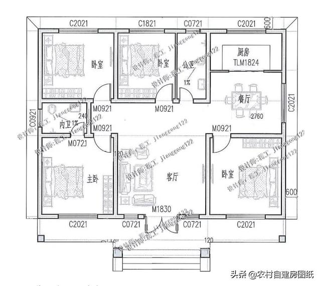 9款農村小別墅設計圖，造價都很經濟，預算在20萬左右